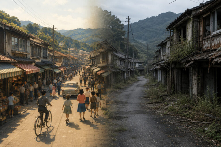 지방 빈집 증가와 주거 환경 변화를 보여주는 오래된 주택 이미지